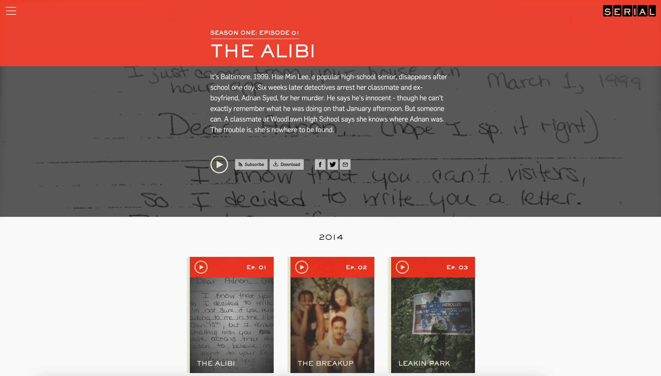 Serial homepage